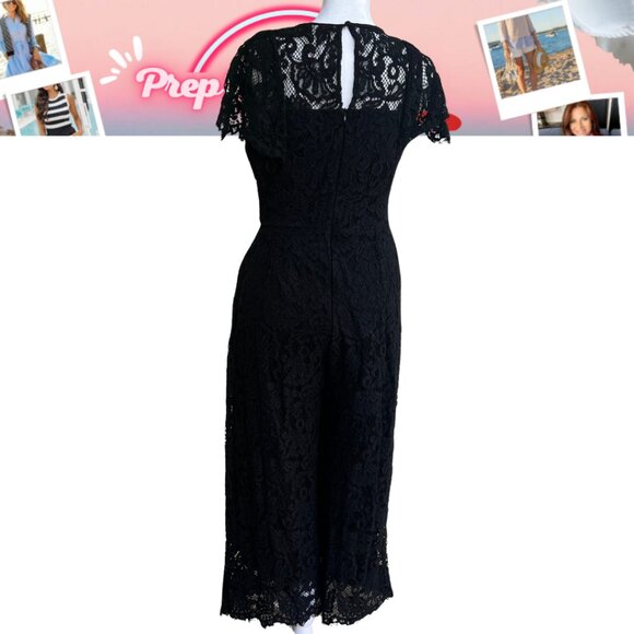 Chelsea & Violet Lace Pants Jumpsuit Romper Eyelash Hem Women’s S One Piece - Picture 9 of 12